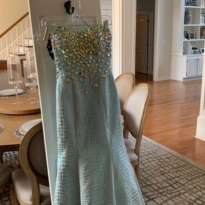 Stunning snake skin look mermaid formal.